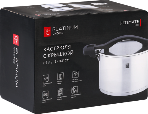 

Кастрюля Platinum choice Ultimate нержавеющая сталь 2.9 л