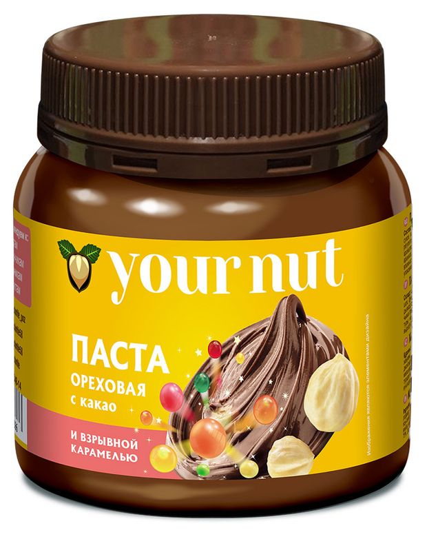 

Паста ореховая Your nut с какао и взрывной карамелью, 250г