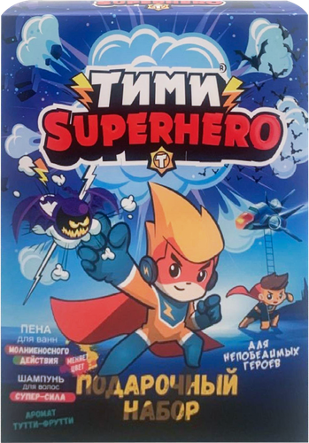 

Набор уходовых средств Compliment Тими "Superhero": Шампунь Тутти-Фрутти 200 мл, Пена 200 мл