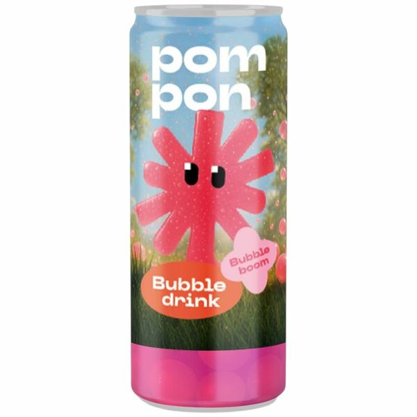 Напиток Pompon Fruity Gum с добавлением джусболлов безалкогольный негазированный 330 мл