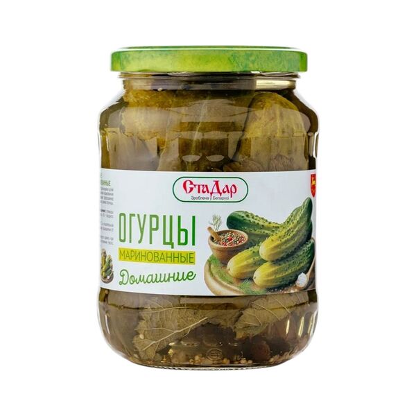 Огурцы маринованные СтарДар Домашние паст 670г