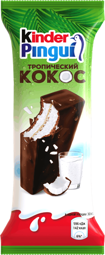 

Пирожное Kinder Pingui Тропический кокос бисквитное 30 г