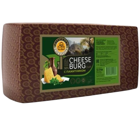 

Сыр Cheeseburg полутвердый с пажитником 50% без змж вес