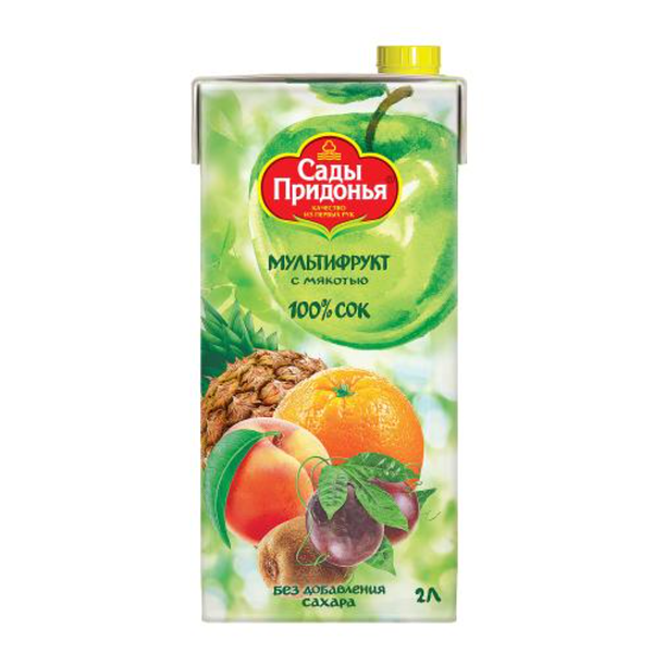 Сок Сады Придонья Мультифрукт с мякотью 2 л
