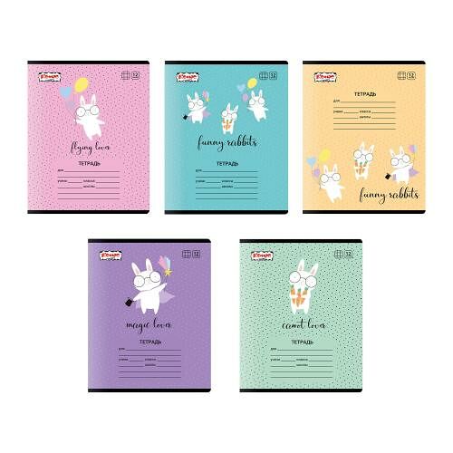 Тетрадь Комус Класс Кролик А5 12 л клетка цвет в ассортименте 1 шт.