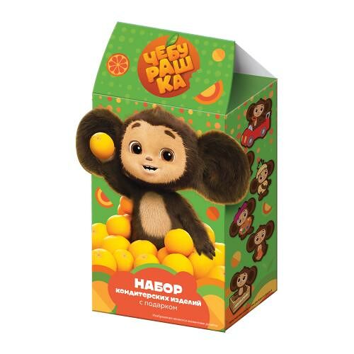 Подарочный набор Чебурашка с джиббитсом Кондитер Кубани 123 г
