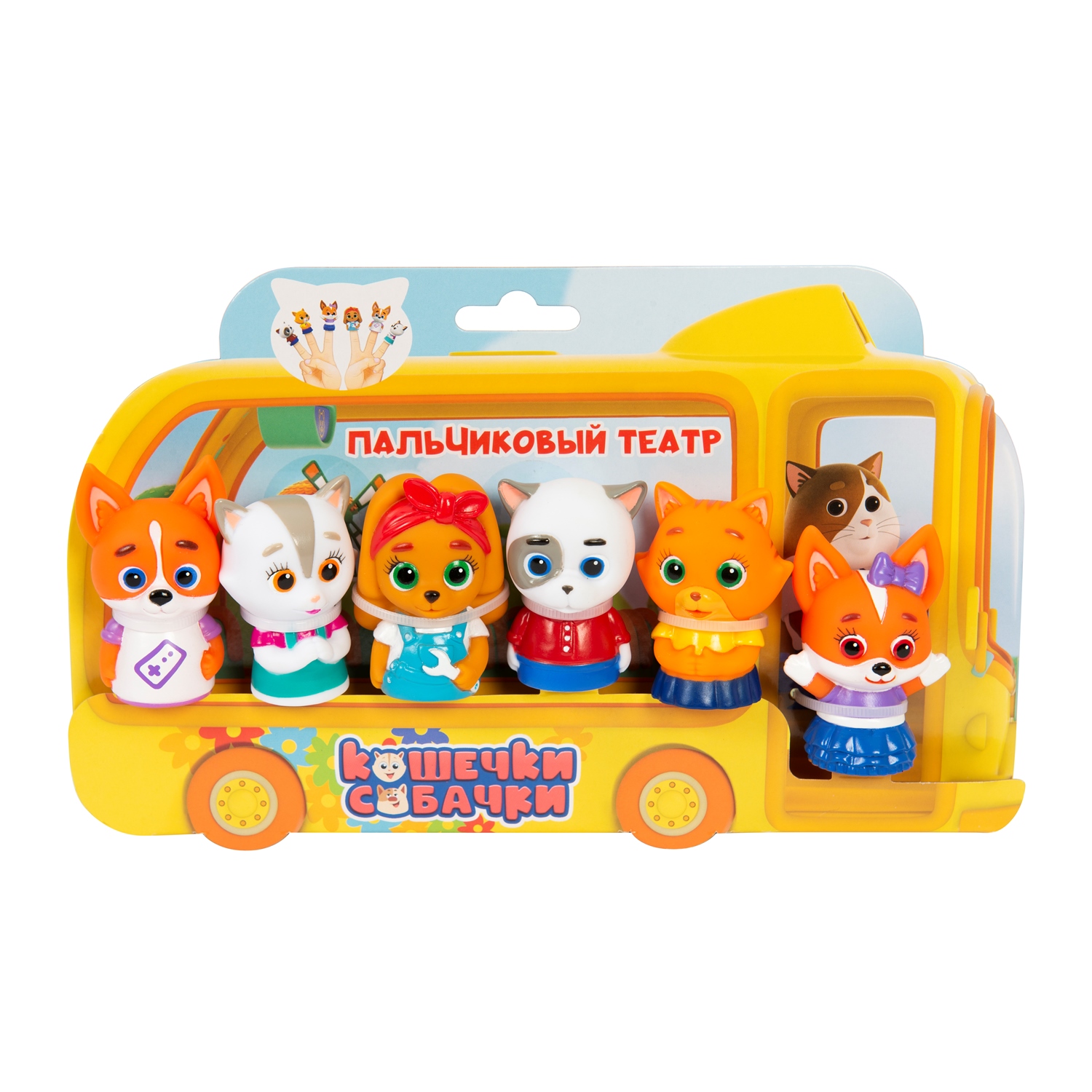 

Пальчиковый театр Кошечки-собачки 6 фигурок