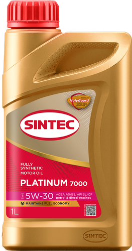 

Масло моторное SINTEC Platinum 7000 5W-30 A5/B5 SL, синтетическое, 1л