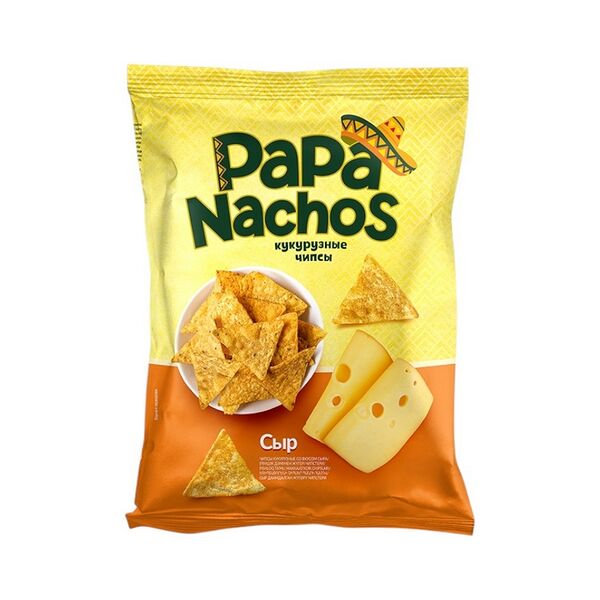 Чипсы кукурузные Рapa Nachos со вк сыр 75г