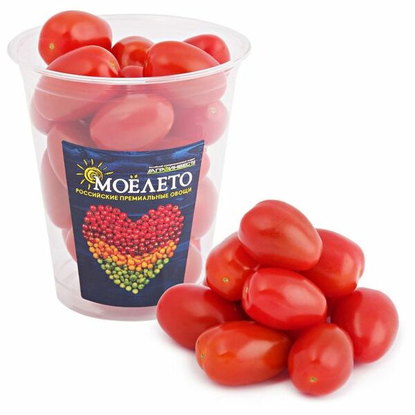 Томат черри сливовидный красный Санрайз сингл, стандарт ТМ Моё Лето 250 г