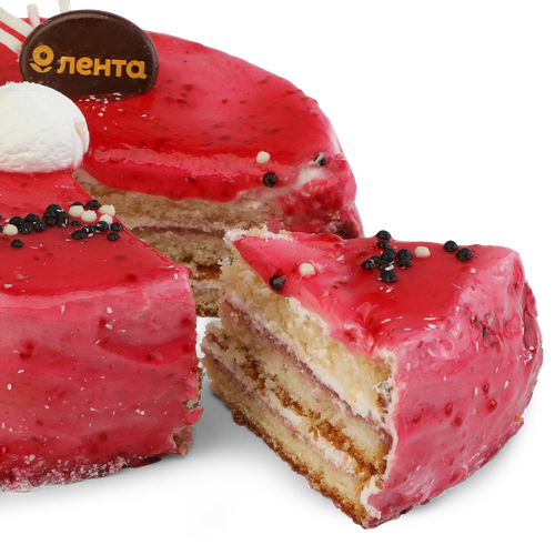 

Торт Лента Fresh Малиновый с творожным кремом 1 кг