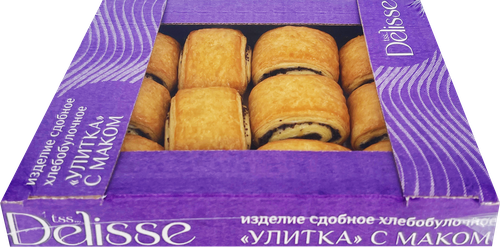 

Изделие хлебобулочное сдобное Delisse Улитка с маком 320 г