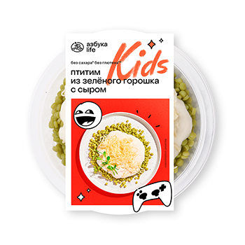 

Птитим Азбука life Kids из зеленого горошка с сыром 170 г