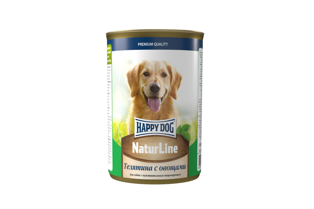 

Корм для собак Happy Dog Телятина с овощами 410 г