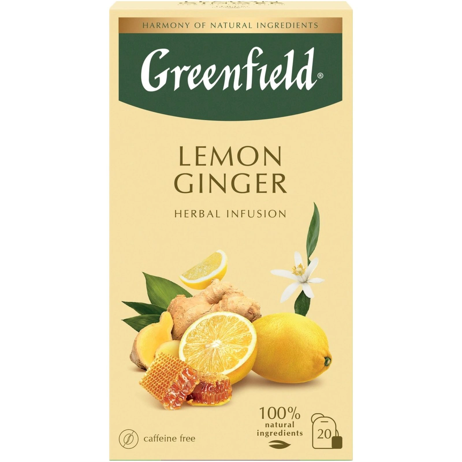 

Чай травяной Greenfield Harmony of natural ingredients Lemon Ginger 20 пак. 30 г