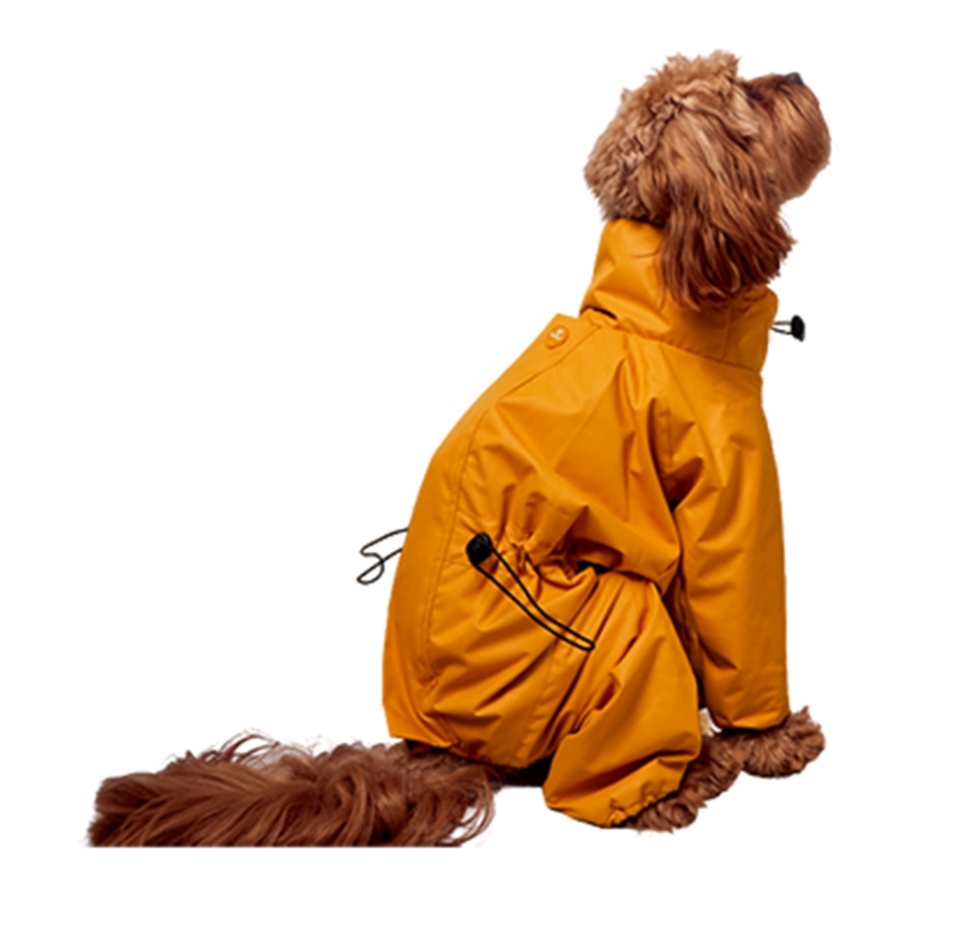 

Дождевик для собак Muzzle для мелких и средних пород Горчица S