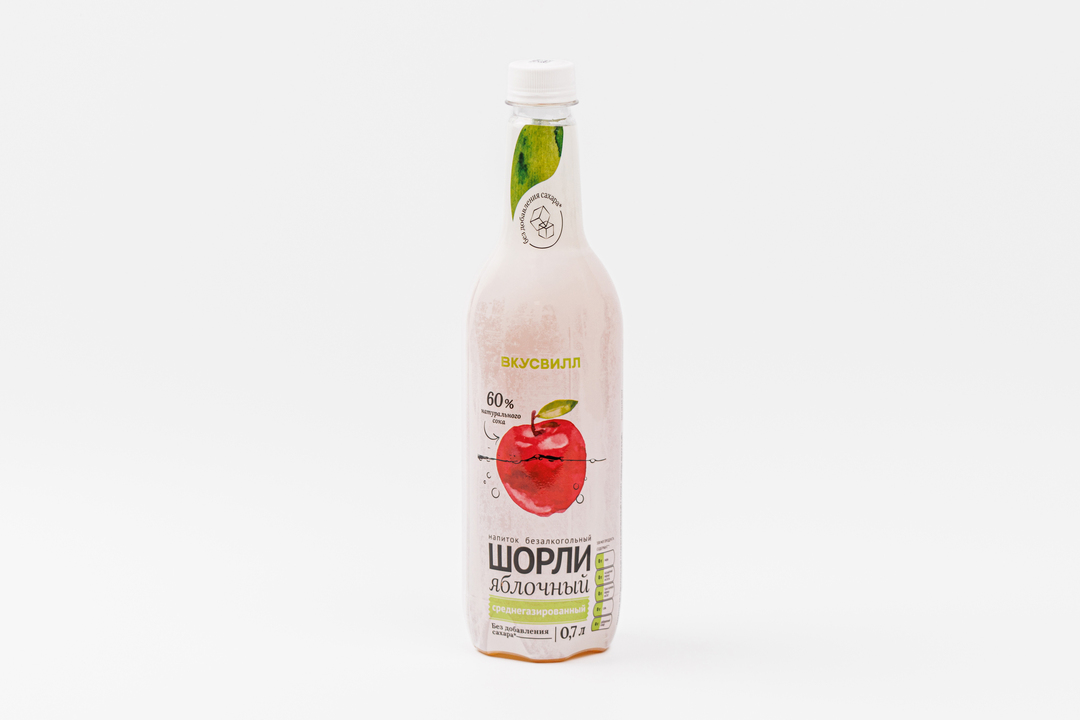 

Напиток ВкусВилл Шорли яблочный 700 мл
