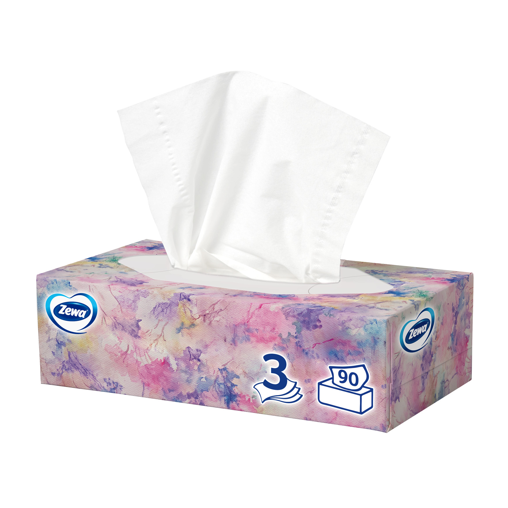 

Салфетки бумажные Zewa Deluxe Design 3 слоя 90 шт., дизайн в ассортименте