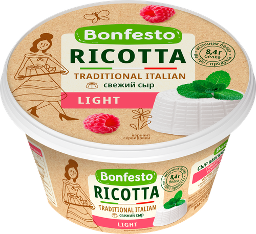

Сыр рикотта Bonfesto 40% 250 г