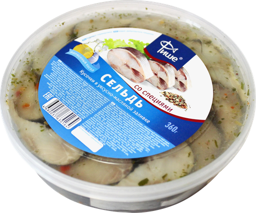 

Сельдь Фише кусочки в масле 360 г