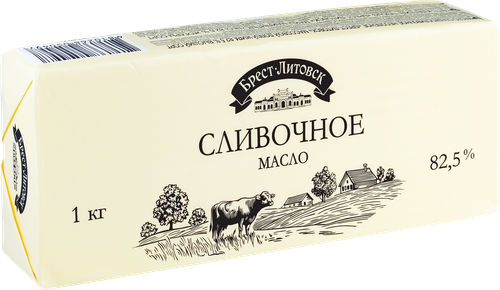 

Масло сладко-сливочное Брест-Литовск 82,5% без змж, 1 кг