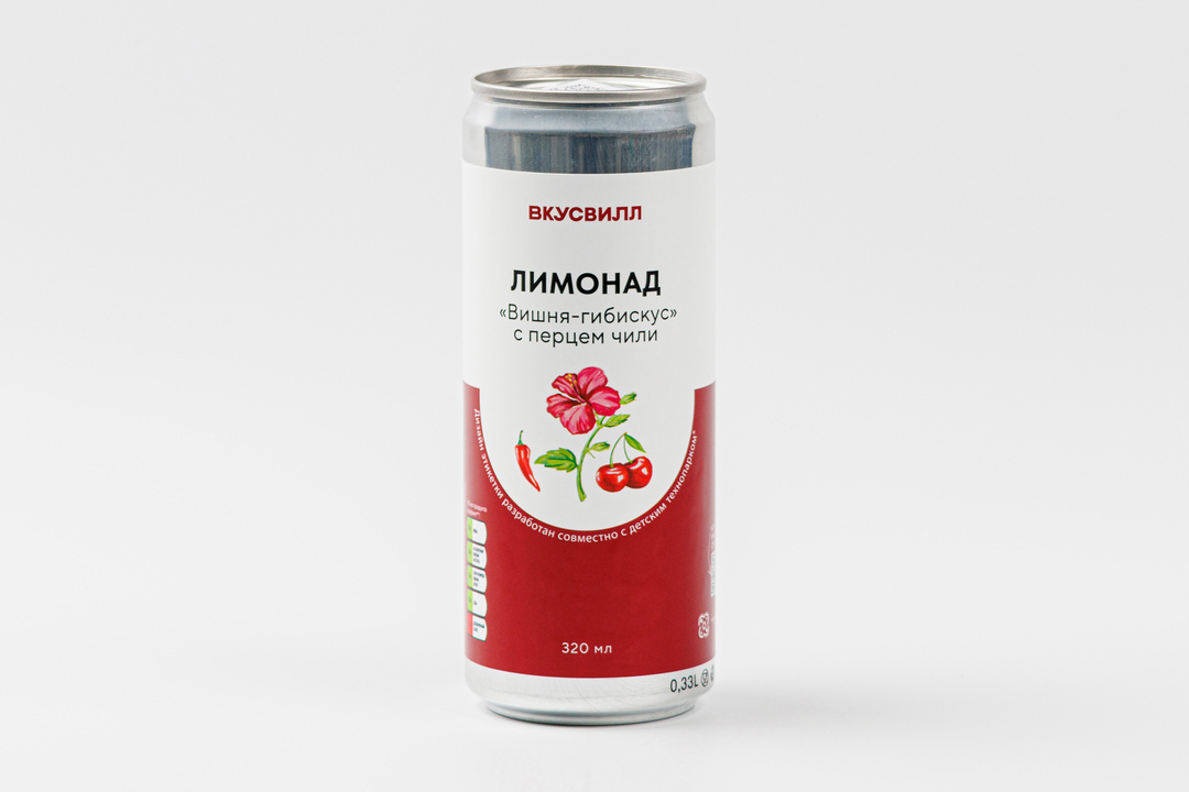 

Лимонад ВкусВилл Вишня-гибискус с перцем чили 320 мл
