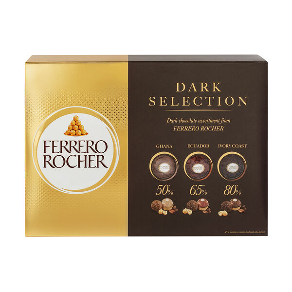 Конфеты Ferrero Rocher Dark Selection хрустящее ассорти, 300 г