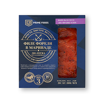 

Форель Prime Foods филе в соусе «по-французски», охлажденное, 250 г