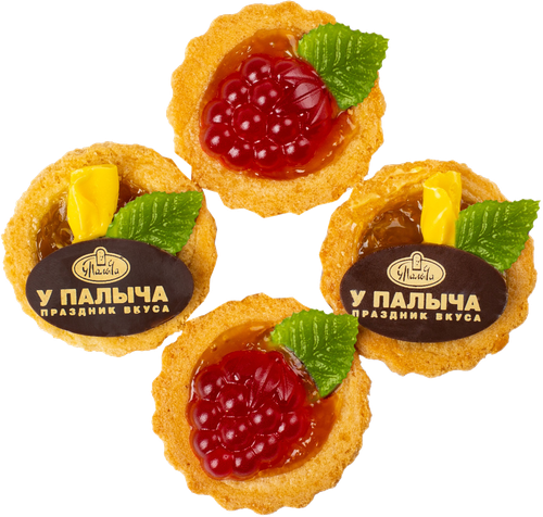 

Пирожные У Палыча корзиночки Райский сад с начинкой из спелых фруктов и ягод 160 г