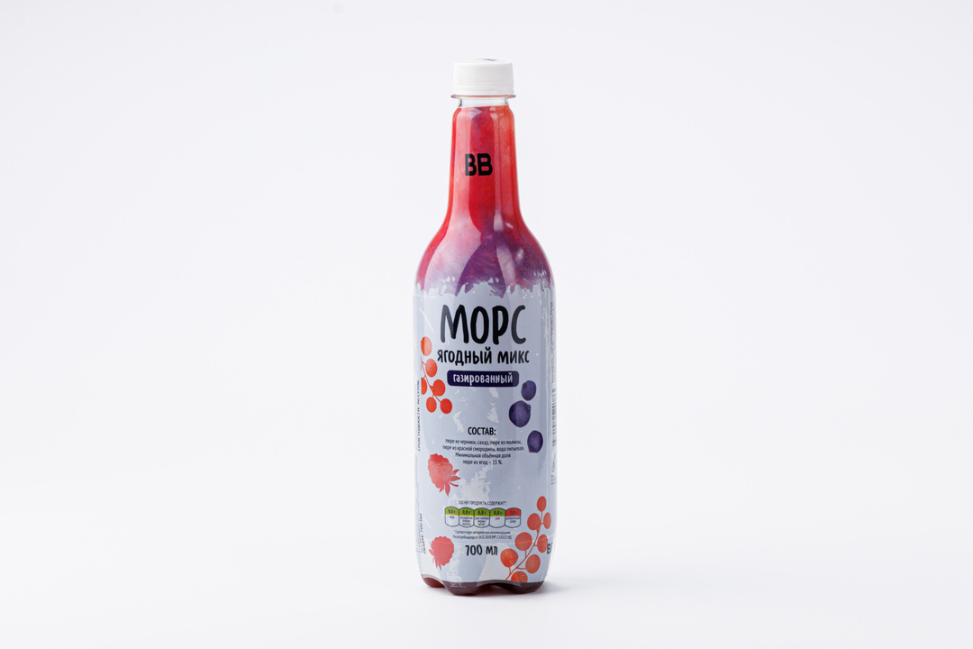 

Морс ВкусВилл ягодный микс газированный 700 мл
