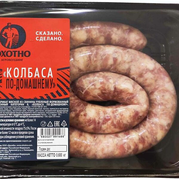 Колбаса Охотно по-домашнему 600 г