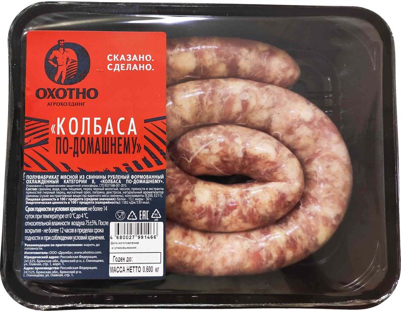 

Колбаса Охотно по-домашнему 600 г