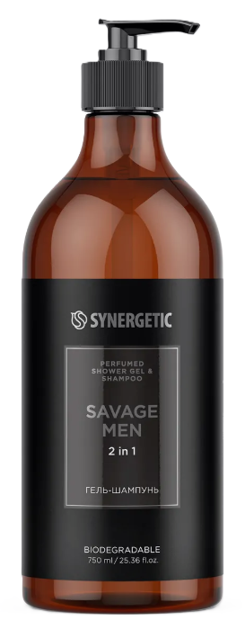 

Гель для душа Synergetic Men 2 в 1 для мужчин Savage 750 мл