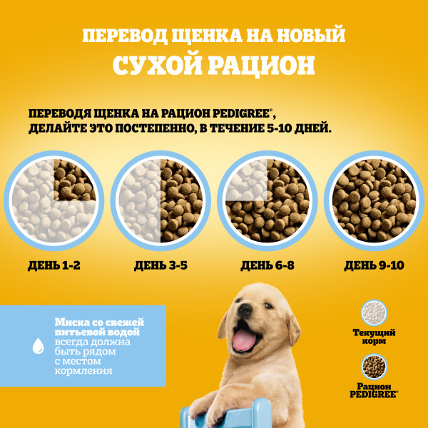 

Сухой корм Pedigree для щенков всех пород от 2 месяцев с курицей 500 г
