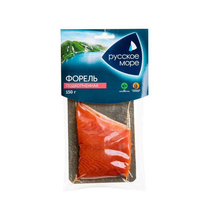 

Форель радужная Русское море подкопченная филе-кусок 150 г