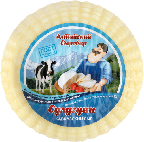 

Сыр Алтайский Сыровар Сулугуни 45% вес