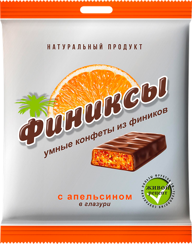 Конфеты Финиксы с апельсином в шоколадной глазури 90 г