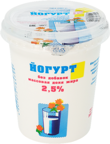 

Йогурт Ирмень без добавок 2.5% 380 г