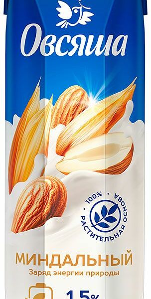 Напиток растительный Овсяша Овсяно-миндальный 1.5% 1 л