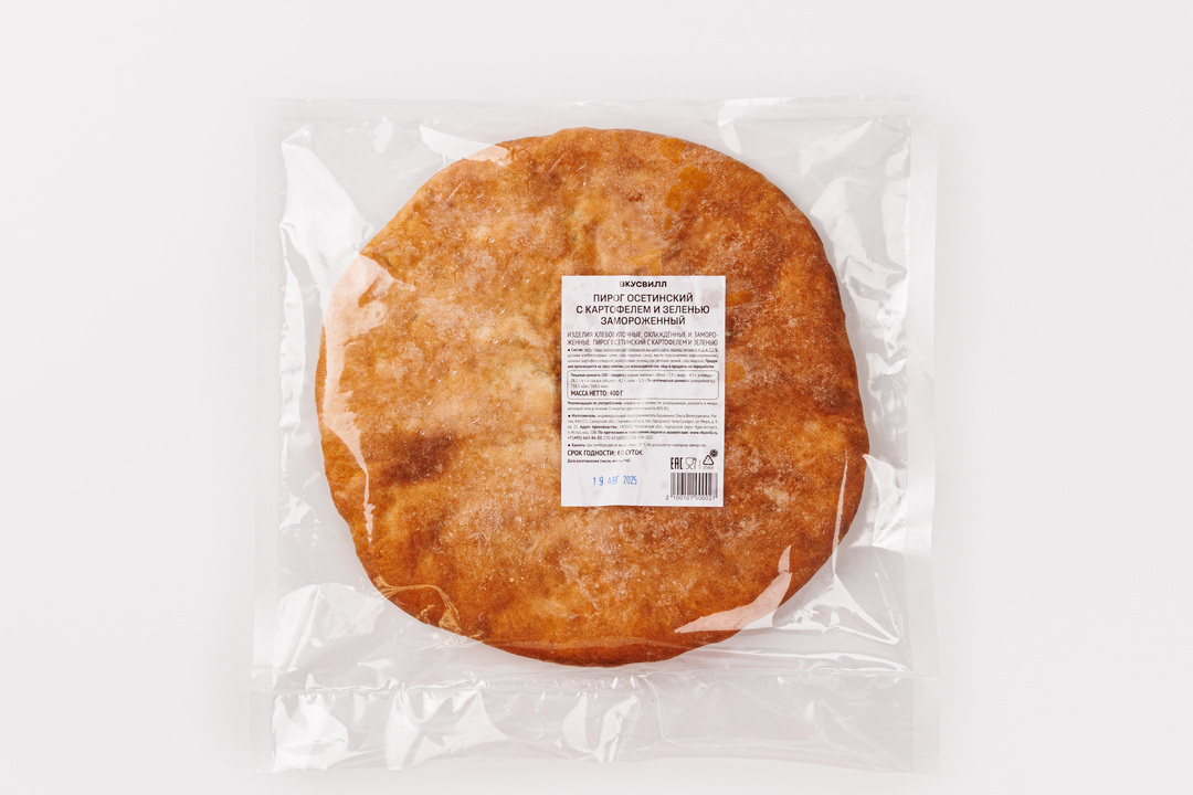 

Пирог осетинский ВкусВилл с картофелем и зеленью замороженный 400 г