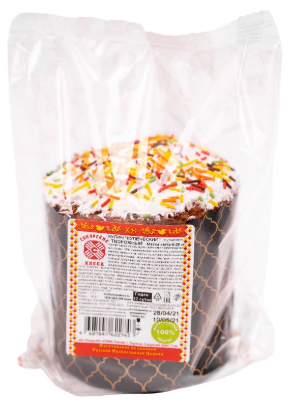 

Кулич СОКУРСКИЕ ХЛЕБА Купеческий творожный, 350г