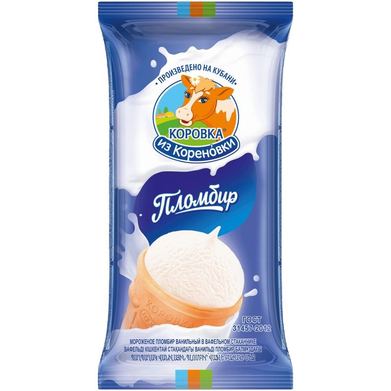 

Мороженое Коровка из Кореновки пломбир стаканчик БЗМЖ 100 г