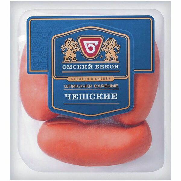 Шпикачки Омский Бекон Чешские, 400г