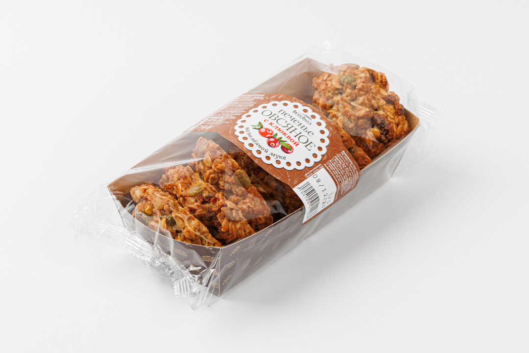 

Печенье ВкусВилл На полбяной муке овсяное с клюквой 200 г