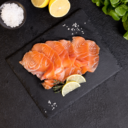 

Лосось атлантический филе слабосоленое Лента Fresh нарезка вес