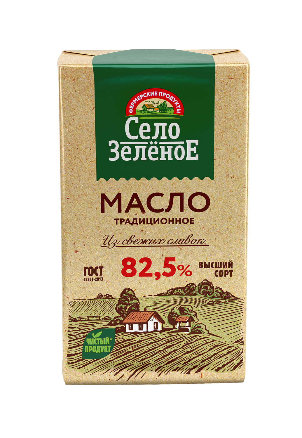 

Масло сливочное Село Зелёное Традиционное 82.5% 175 г