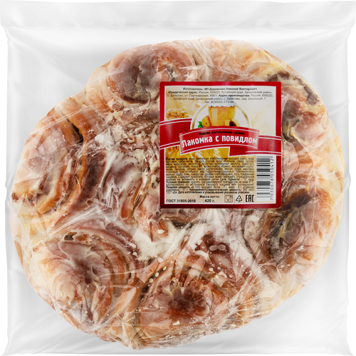 

Булочка сдобная ИП Доровских Н.В. Лакомка с повидлом, 420 г