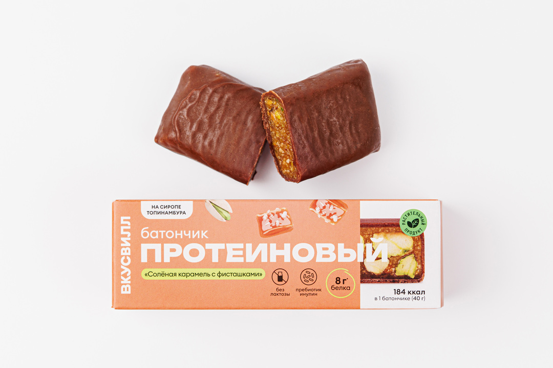 

Батончик протеиновый "Соленая карамель с фисташками" 40 г