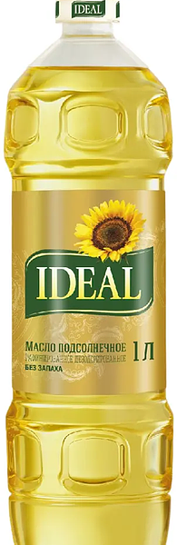 Масло подсолнечное Ideal рафинированное дезодорированное 1 л