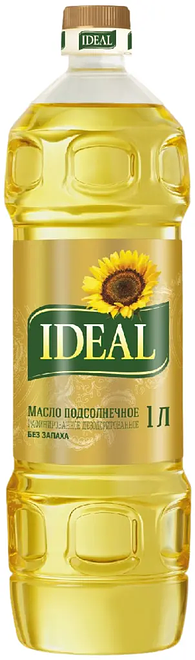 

Масло подсолнечное Ideal рафинированное дезодорированное 1 л
